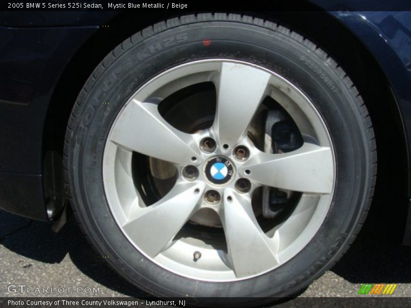 Mystic Blue Metallic / Beige 2005 BMW 5 Series 525i Sedan