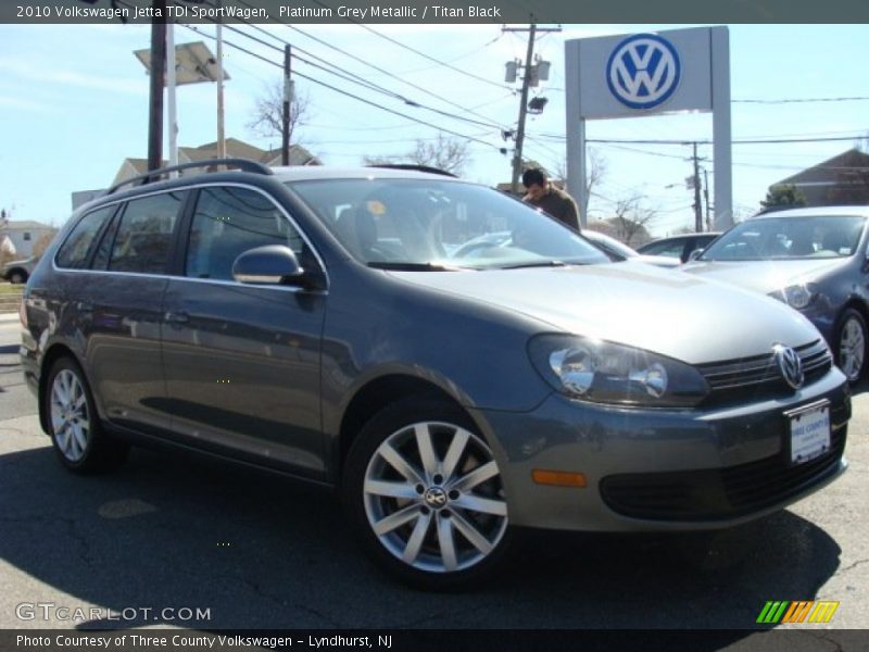 Platinum Grey Metallic / Titan Black 2010 Volkswagen Jetta TDI SportWagen