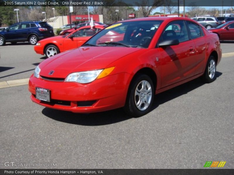 Chili Pepper Red / Black 2005 Saturn ION 2 Quad Coupe