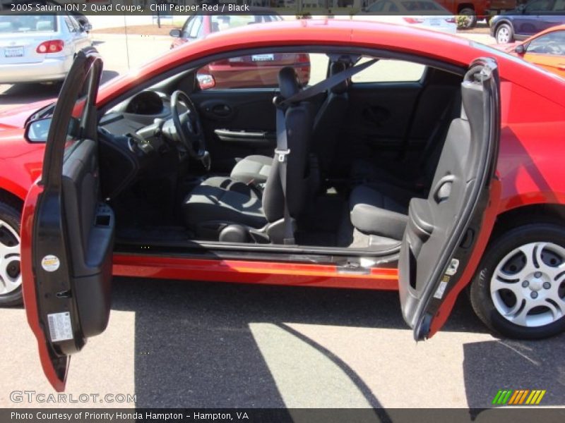 Chili Pepper Red / Black 2005 Saturn ION 2 Quad Coupe