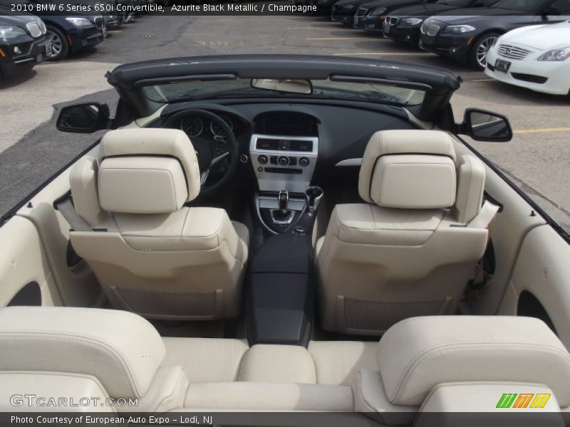 Azurite Black Metallic / Champagne 2010 BMW 6 Series 650i Convertible