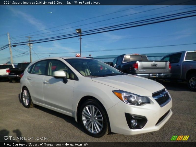 Satin White Pearl / Ivory 2014 Subaru Impreza 2.0i Limited 5 Door