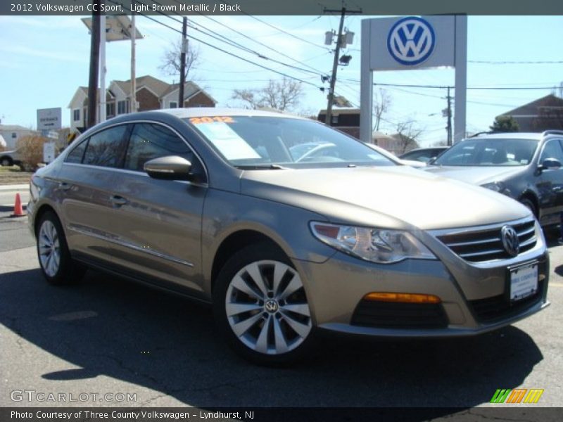 Light Brown Metallic / Black 2012 Volkswagen CC Sport