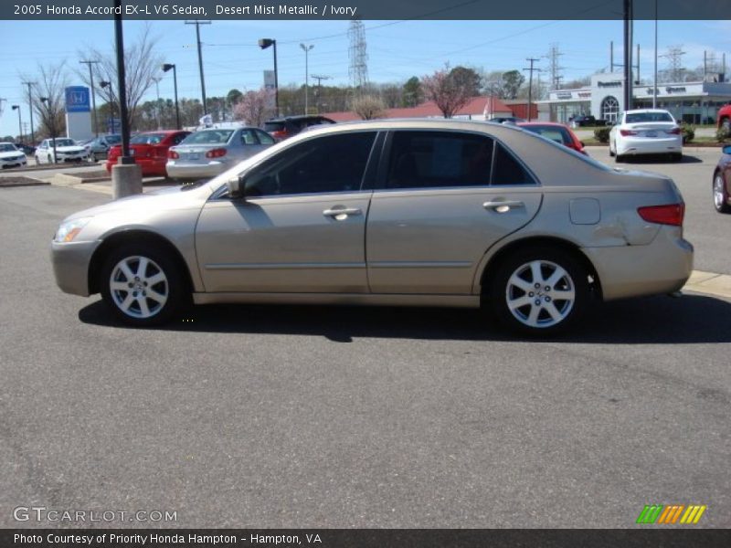 Desert Mist Metallic / Ivory 2005 Honda Accord EX-L V6 Sedan