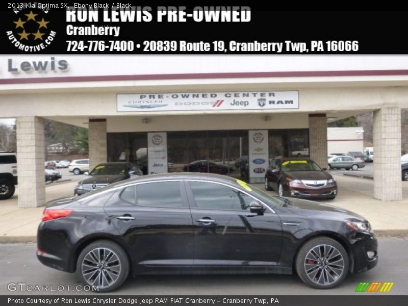 Ebony Black / Black 2013 Kia Optima SX