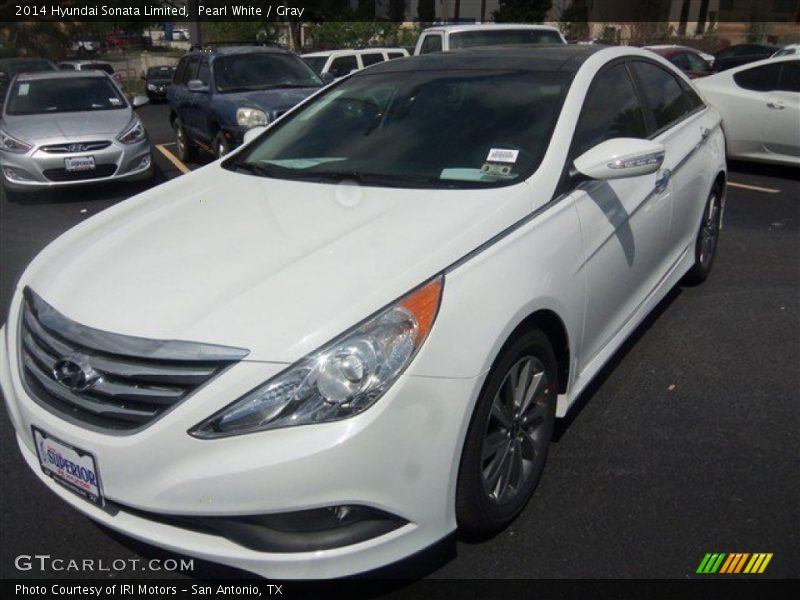 Pearl White / Gray 2014 Hyundai Sonata Limited