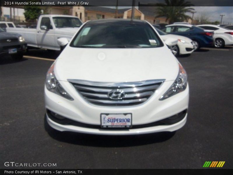 Pearl White / Gray 2014 Hyundai Sonata Limited