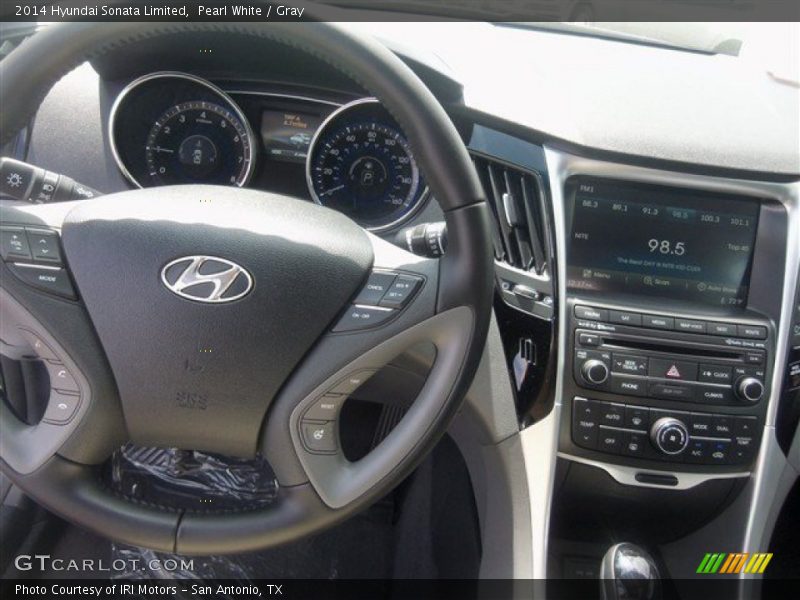 Pearl White / Gray 2014 Hyundai Sonata Limited