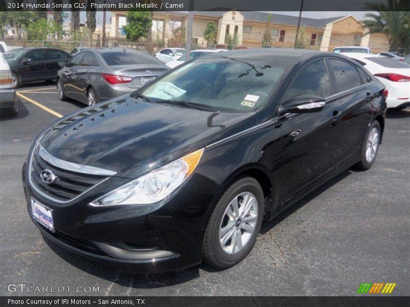 Phantom Black Metallic / Camel 2014 Hyundai Sonata GLS