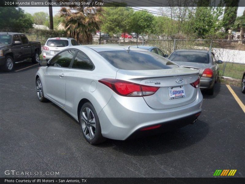 Shimmering Silver / Gray 2014 Hyundai Elantra Coupe