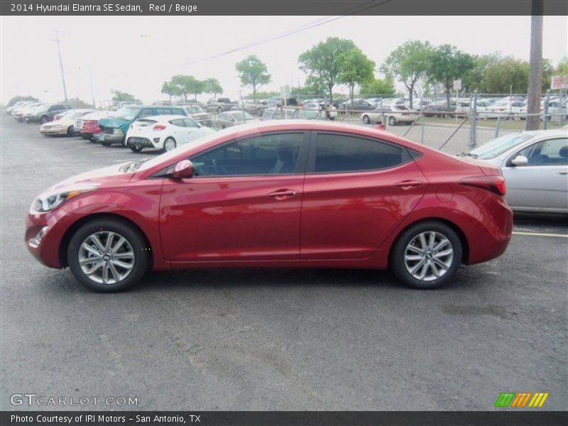 Red / Beige 2014 Hyundai Elantra SE Sedan