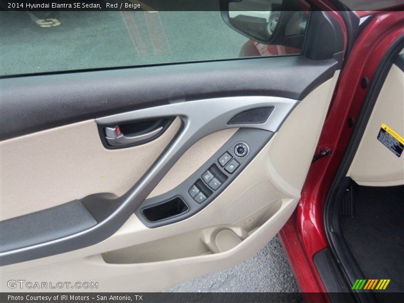 Red / Beige 2014 Hyundai Elantra SE Sedan
