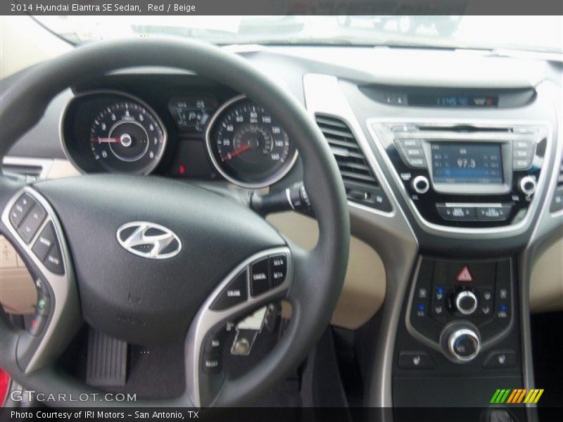 Red / Beige 2014 Hyundai Elantra SE Sedan