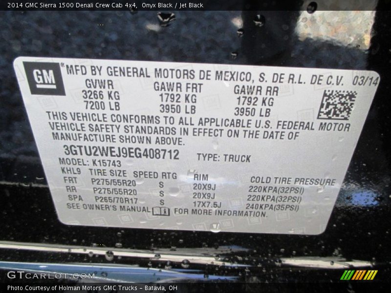 Onyx Black / Jet Black 2014 GMC Sierra 1500 Denali Crew Cab 4x4