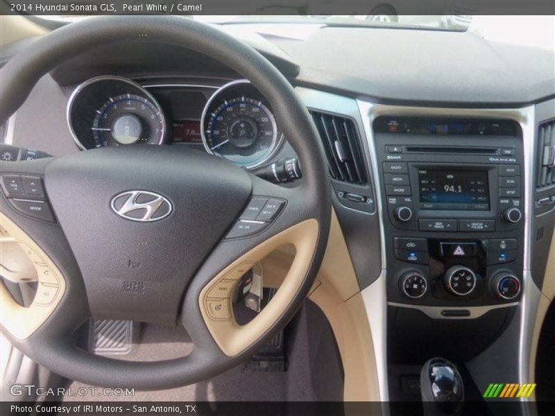 Pearl White / Camel 2014 Hyundai Sonata GLS