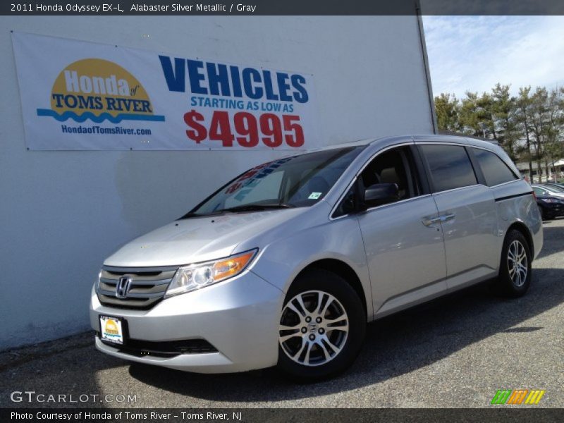 Alabaster Silver Metallic / Gray 2011 Honda Odyssey EX-L