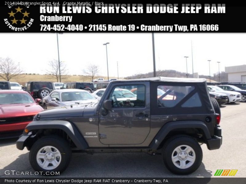 Granite Metallic / Black 2014 Jeep Wrangler Sport 4x4