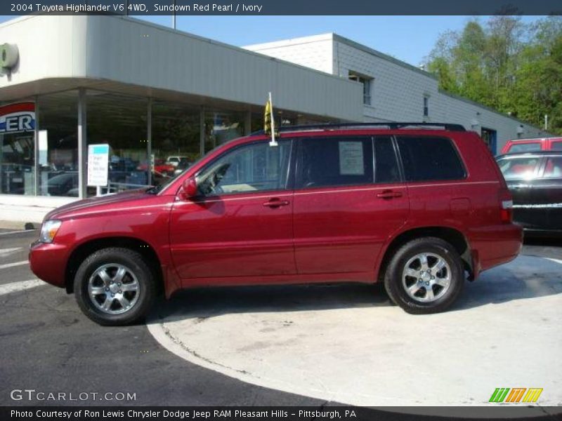 Sundown Red Pearl / Ivory 2004 Toyota Highlander V6 4WD