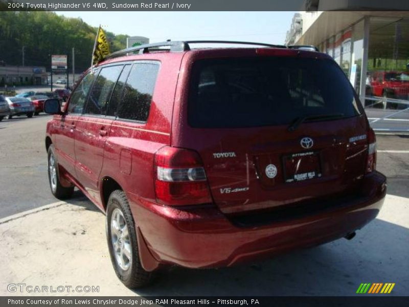 Sundown Red Pearl / Ivory 2004 Toyota Highlander V6 4WD