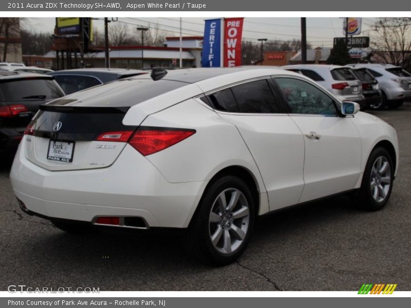 Aspen White Pearl / Taupe 2011 Acura ZDX Technology SH-AWD