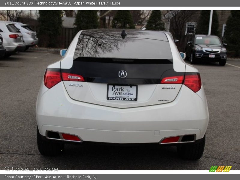 Aspen White Pearl / Taupe 2011 Acura ZDX Technology SH-AWD