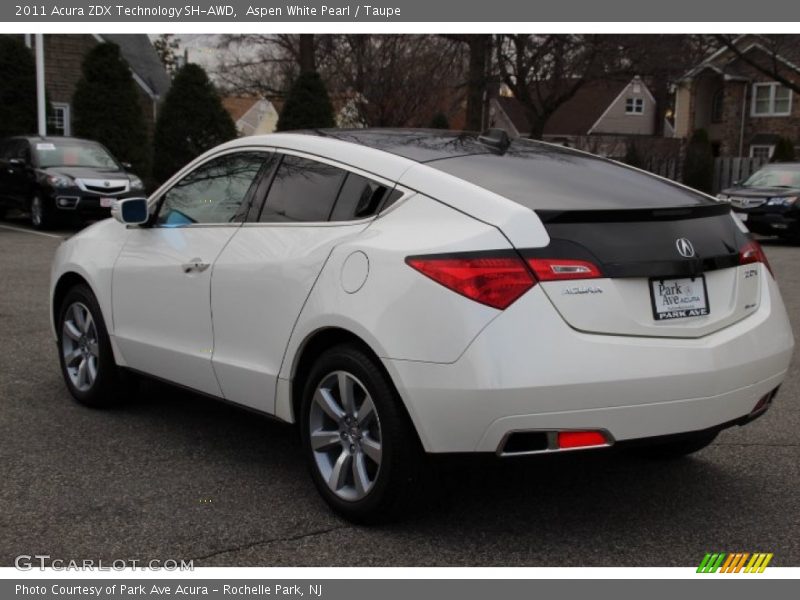 Aspen White Pearl / Taupe 2011 Acura ZDX Technology SH-AWD