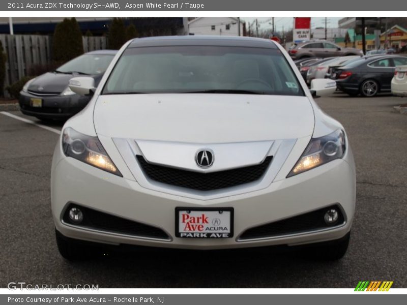 Aspen White Pearl / Taupe 2011 Acura ZDX Technology SH-AWD