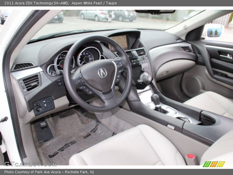 Aspen White Pearl / Taupe 2011 Acura ZDX Technology SH-AWD