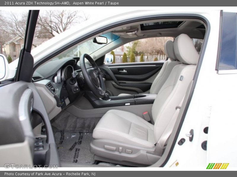 Aspen White Pearl / Taupe 2011 Acura ZDX Technology SH-AWD