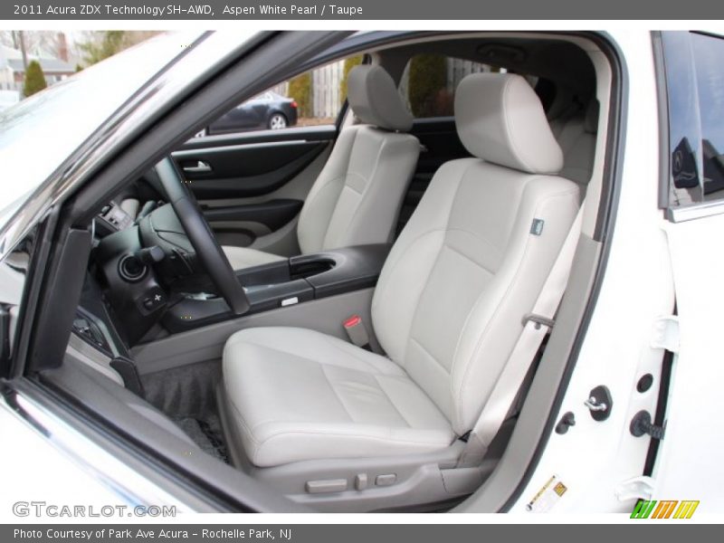 Aspen White Pearl / Taupe 2011 Acura ZDX Technology SH-AWD