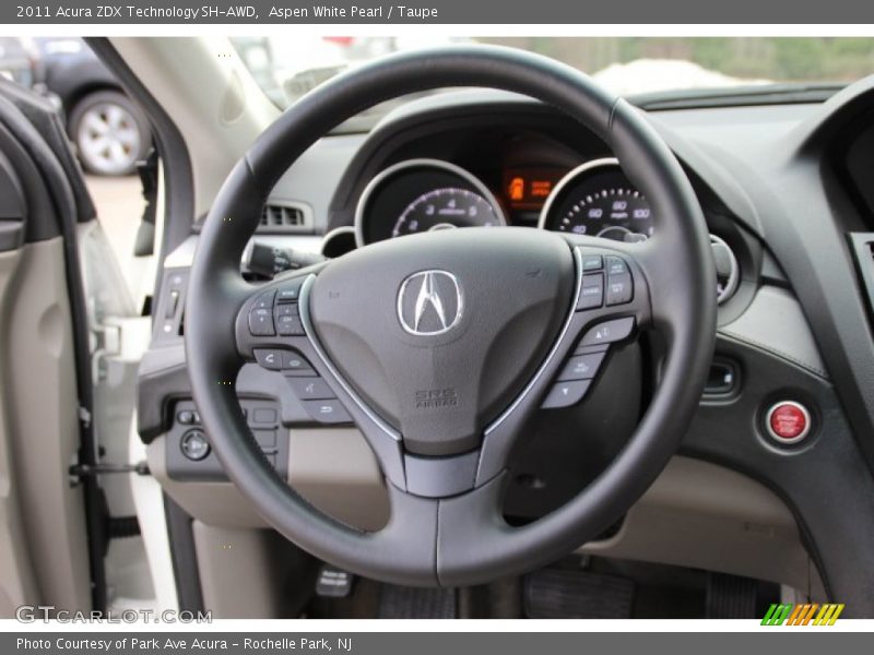 Aspen White Pearl / Taupe 2011 Acura ZDX Technology SH-AWD