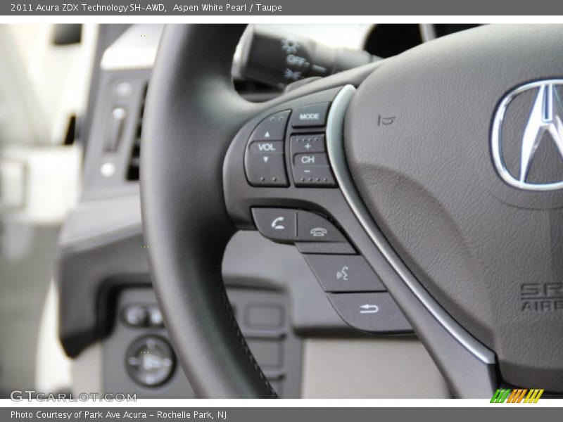 Aspen White Pearl / Taupe 2011 Acura ZDX Technology SH-AWD