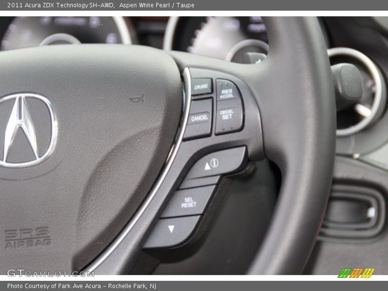 Aspen White Pearl / Taupe 2011 Acura ZDX Technology SH-AWD