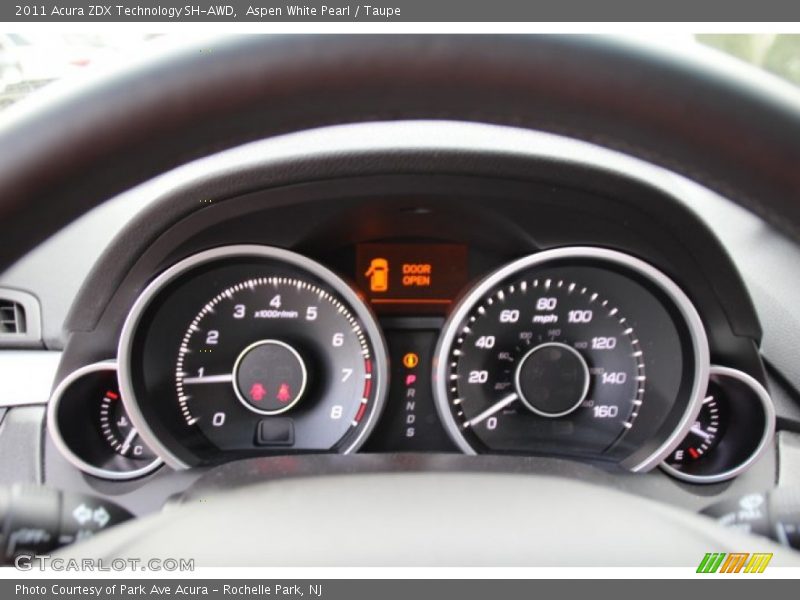 Aspen White Pearl / Taupe 2011 Acura ZDX Technology SH-AWD