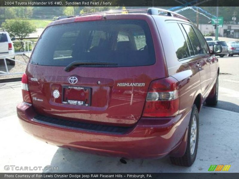 Sundown Red Pearl / Ivory 2004 Toyota Highlander V6 4WD