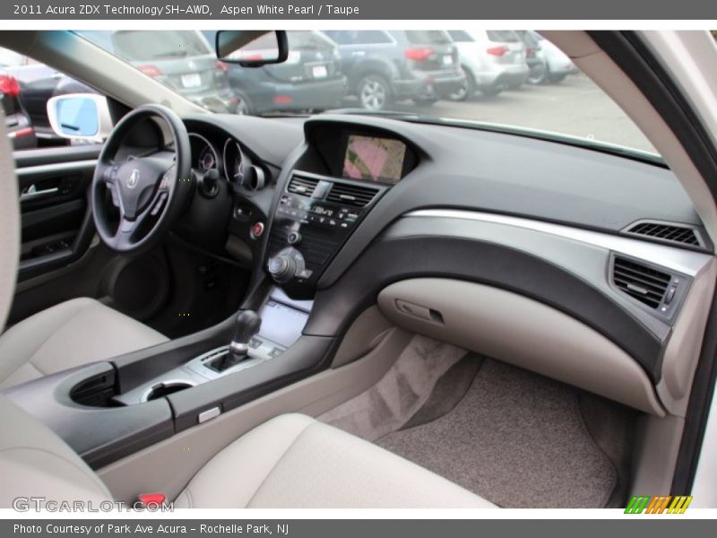 Aspen White Pearl / Taupe 2011 Acura ZDX Technology SH-AWD
