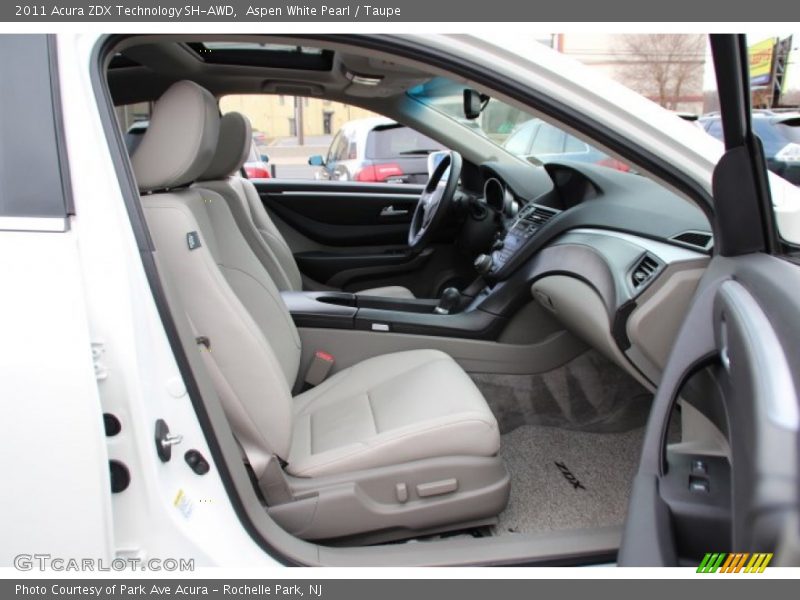 Aspen White Pearl / Taupe 2011 Acura ZDX Technology SH-AWD