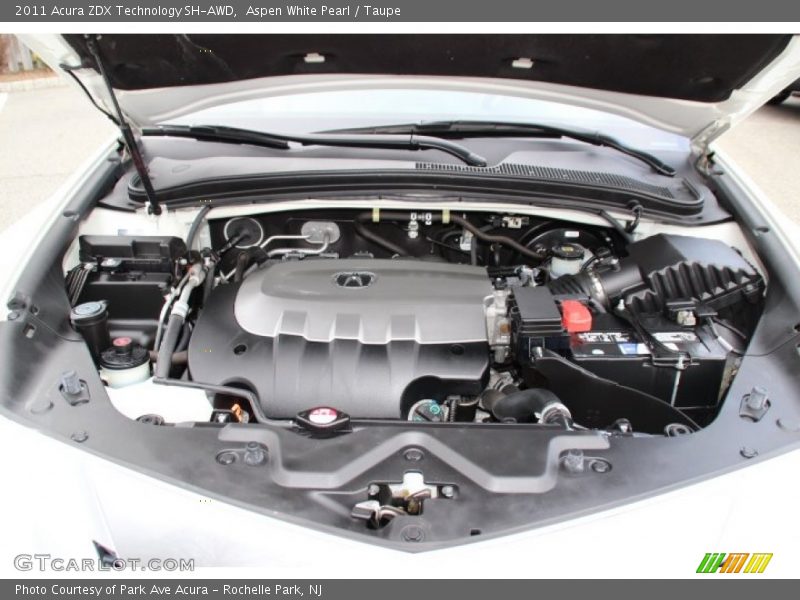 Aspen White Pearl / Taupe 2011 Acura ZDX Technology SH-AWD