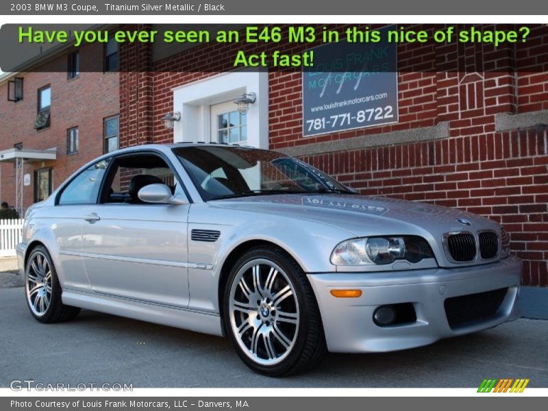 Titanium Silver Metallic / Black 2003 BMW M3 Coupe