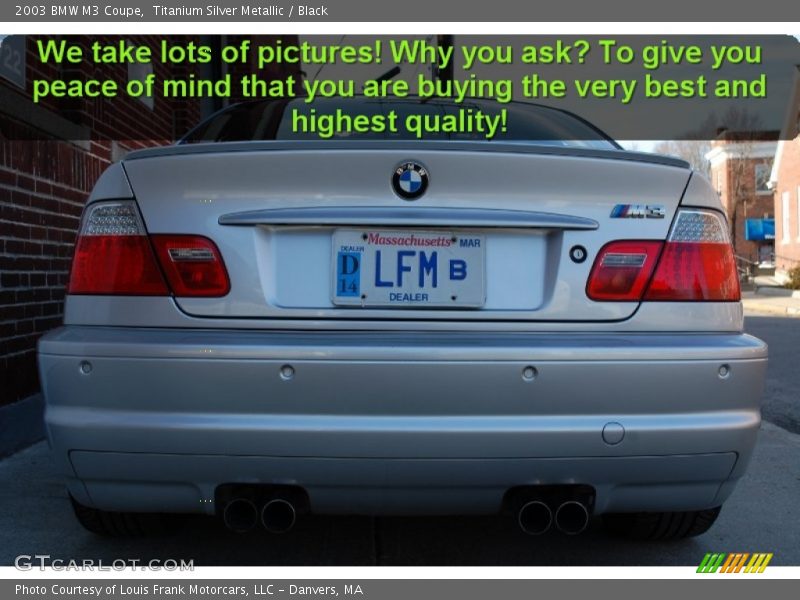 Titanium Silver Metallic / Black 2003 BMW M3 Coupe