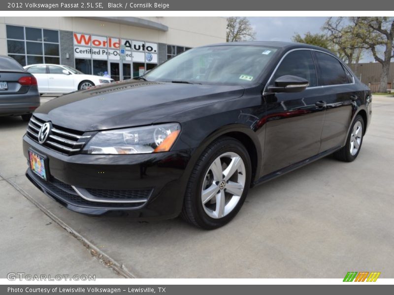 Black / Cornsilk Beige 2012 Volkswagen Passat 2.5L SE