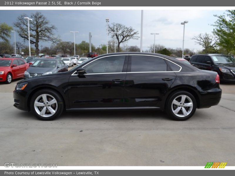 Black / Cornsilk Beige 2012 Volkswagen Passat 2.5L SE