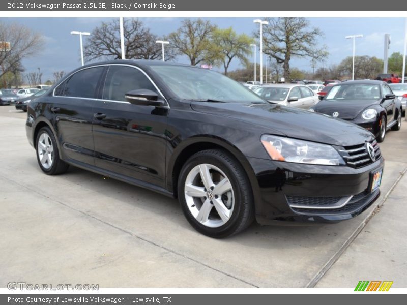 Black / Cornsilk Beige 2012 Volkswagen Passat 2.5L SE