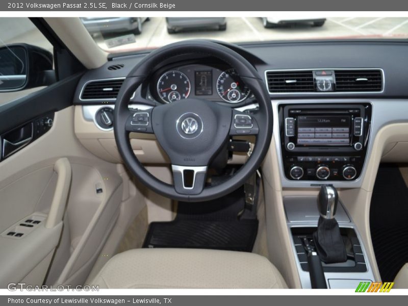 Black / Cornsilk Beige 2012 Volkswagen Passat 2.5L SE