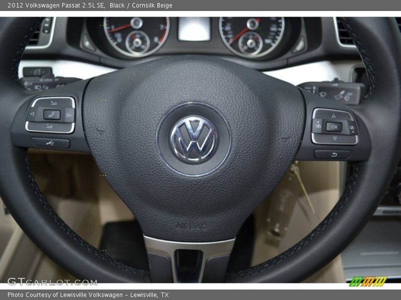 Black / Cornsilk Beige 2012 Volkswagen Passat 2.5L SE