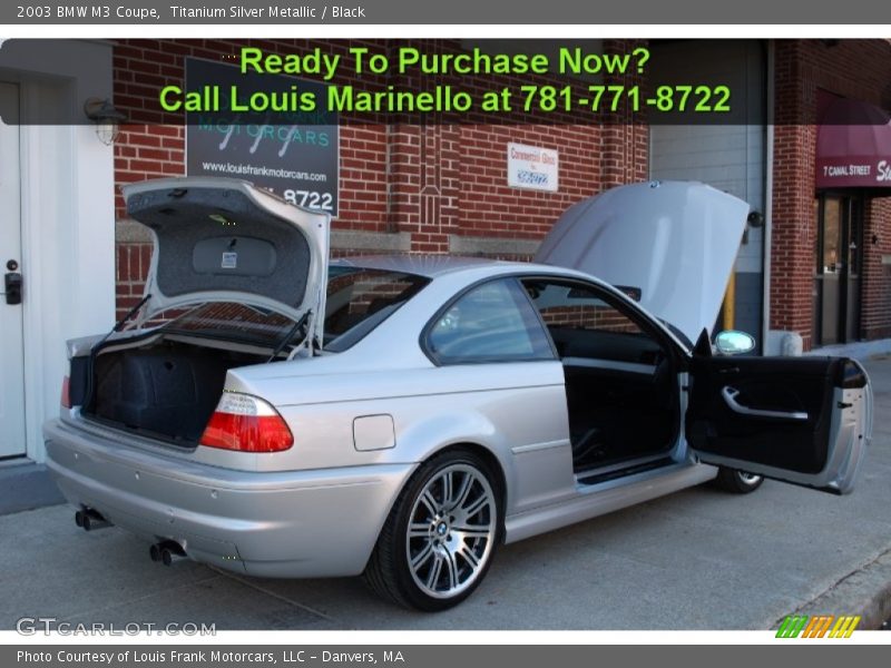 Titanium Silver Metallic / Black 2003 BMW M3 Coupe