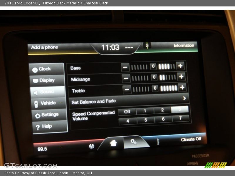 Tuxedo Black Metallic / Charcoal Black 2011 Ford Edge SEL