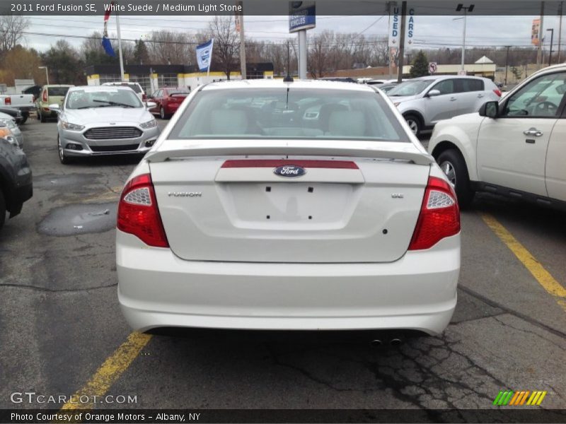 White Suede / Medium Light Stone 2011 Ford Fusion SE