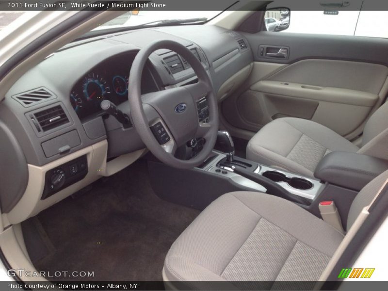 White Suede / Medium Light Stone 2011 Ford Fusion SE
