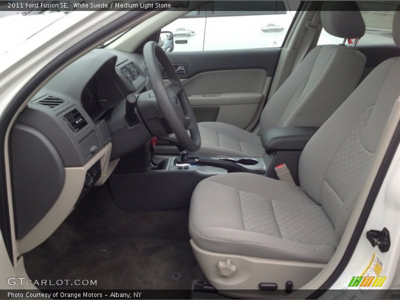 White Suede / Medium Light Stone 2011 Ford Fusion SE